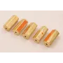 Tubo hexagonal Acero Inox 316L 16*7mm Coral y Oro / Cuentas Metálicas de Acero Inoxidable