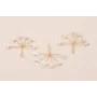 Cuenta Ramillete 6 pétalos 20*15mm Blanco / Cuentas Metálicas de Latón / Zamak