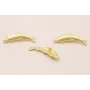 Colgante Pez 33*15mm dorado Mate / Cuentas Metálicas de Latón / Zamak