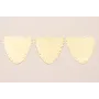 Colgante semiovalo dentado 38*37mm dorado Mate / Cuentas Metálicas de Latón / Zamak
