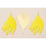 Flor esmaltada plana Amarilla 67*37mm Dorado Mate / Cuentas Metálicas de Latón / Zamak