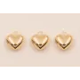 Colgante Corazón 20*18mm Oro / Cuentas Metálicas de Latón / Zamak
