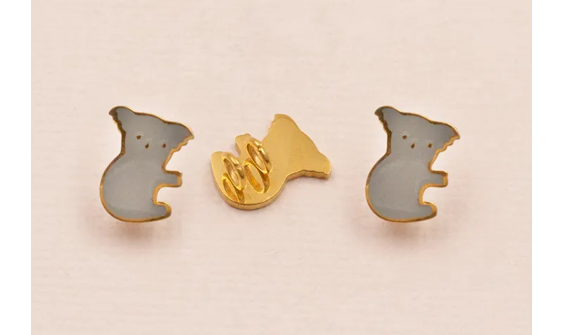 Koala Acero Inoxidable 11mm Eslamte Gris / Cuentas Metálicas de Acero Inoxidable