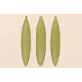 Colgante oavalo labrado lámina 60*11mm Color verde / Cuentas Metálicas de Latón / Zamak