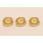 Forma de Sol labrado S.Steel 316L  13*13mm Dorado / Cuentas Metálicas de Acero Inoxidable