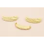 Ala Doble anilla 33*20mm Oro Mate / Cuentas Metálicas de Latón / Zamak