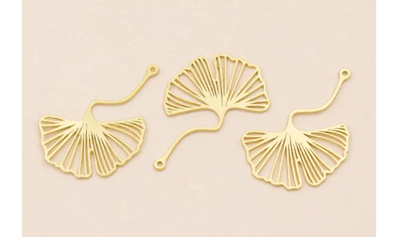 Colgante Cala plana 25*35mm Oro Mate