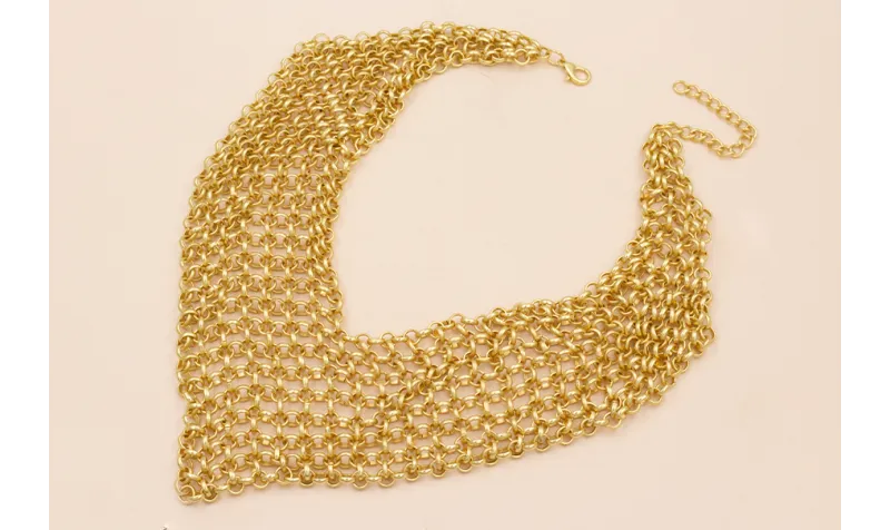 Collar Malla en pico de 50mm de can / Bases de Collares de Latón / Zamak