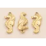 Cogante Caballo Mar Acero Inox. 19*9mm Oro / Cuentas Metálicas de Acero Inoxidable