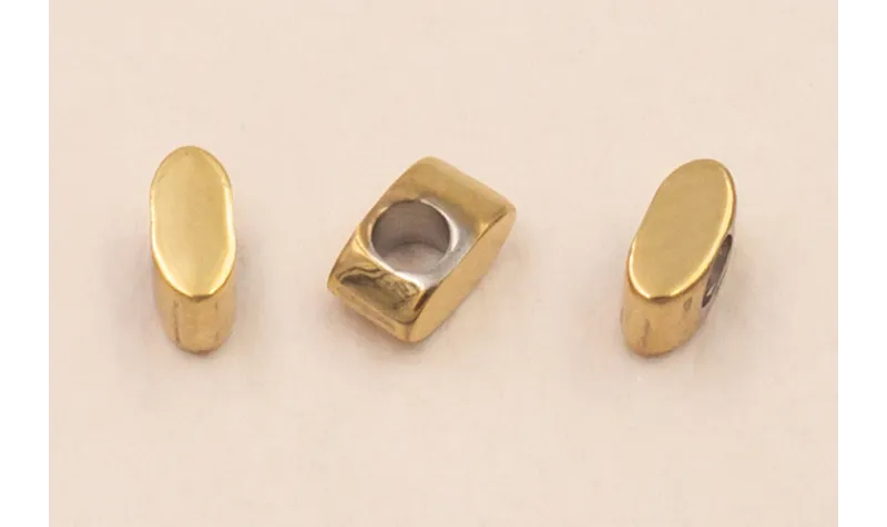 Entrepieza Acero Inox. Ovalo 4*2mm Oro