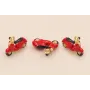 Colgante Vespa 15*10mm esmalte Rojo / Cuentas Metálicas de Latón / Zamak
