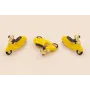 Colgante Vespa 15*10mm esmalte Amarillo / Cuentas Metálicas de Latón / Zamak