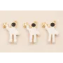 Astronauta con estrella 21*14  Blanco y Negro / Cuentas Metálicas de Latón / Zamak