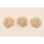 Flor 35mm 6 pétalos moldeables Beige / Cuentas Metálicas de Latón / Zamak