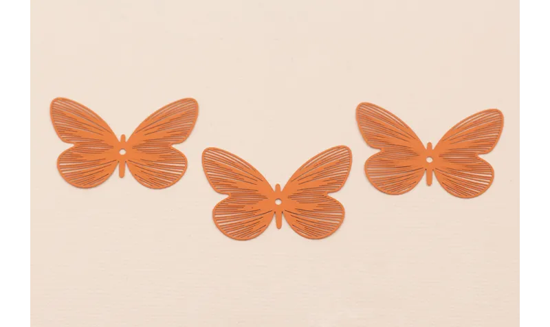 Mariposa Plana 36*25mm Coral