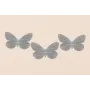 Mariposa Plana 36*25mm Gris / Cuentas Metálicas de Latón / Zamak