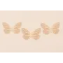 Mariposa Plana 36*25mm Rosa Palo / Cuentas Metálicas de Latón / Zamak