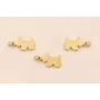 Colgante Perro Golden Terrier Acero 316L 10*7 Oro / Cuentas Metálicas de Acero Inoxidable