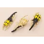 Escarabajo 50*18 Oro Mate Negro y amarillo / Cuentas Metálicas de Latón / Zamak