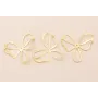 Flor 3 pétalos 58mm Dorado Mate / Cuentas Metálicas de Latón / Zamak