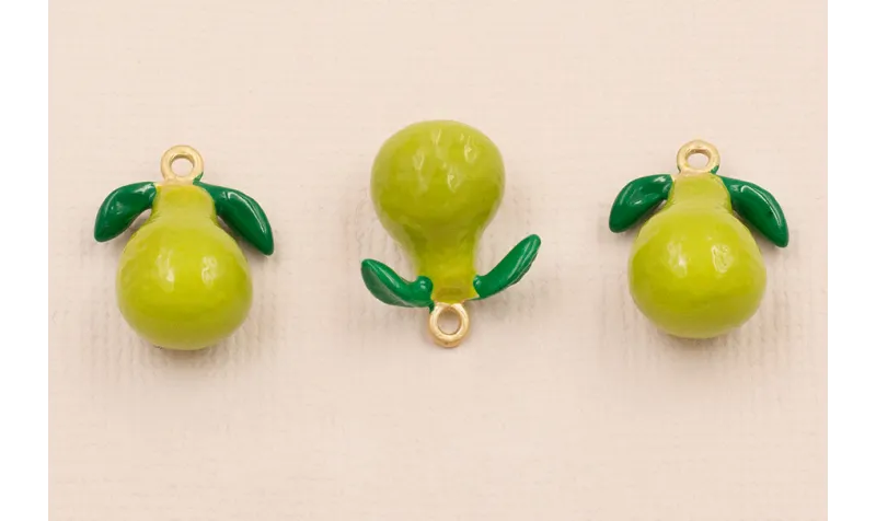 Colgante Pera 15*10mm verde