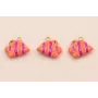 Colgante Pez Tropical 16*12mm Rosa y Fuxia / Cuentas Metálicas de Latón / Zamak