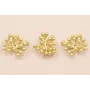 Colgante ramillete 15*15mm Oro Mate / Cuentas Metálicas de Latón / Zamak