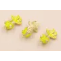 Pez Articulado 25*15mm Oro Mate y Lima / Cuentas Metálicas de Latón / Zamak