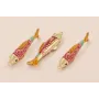 Colgante Pez 35*10mm Fuxia, verde y Naranja / Cuentas Metálicas de Latón / Zamak
