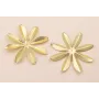 Flor grande 90mm Oro Mate / Cuentas Metálicas de Latón / Zamak
