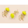 Medusa 10*4mm y 20mm Esmalte Lima / Cuentas Metálicas de Latón / Zamak