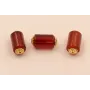 Tubo Cjade Tofe 15mm con tapuchones Dorados / Cuentas Metálicas de Latón / Zamak