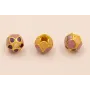 Capullo de Flor esmaltada 7mm Beige, Morado, Grana / Cuentas Metálicas de Latón / Zamak