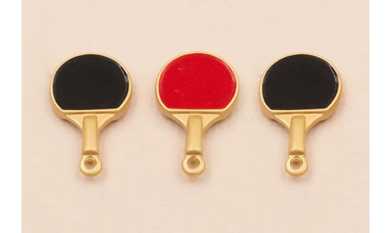 Colgante Pala Ping pong 17*10 O. Mate Roja y Negra