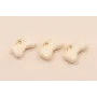 Colgante Hueso 10*6mm Crema / Cuentas Metálicas de Latón / Zamak