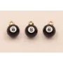 Colgante Bola billar 6mm diametro Negra / Cuentas Metálicas de Latón / Zamak