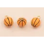 Colgante balón Baloncesto 10mm Diámetro / Cuentas Metálicas de Latón / Zamak