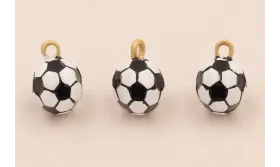 Colgante balón Futbol 10mm Diámetro / Cuentas Metálicas de Latón / Zamak