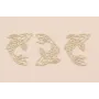 Colgante Pez 30*22mm Beige / Cuentas Metálicas de Latón / Zamak