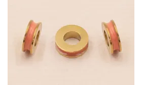 Rueda Acero Inox 316L 6*2mm Color Rosa / Cuentas Metálicas de Acero Inoxidable