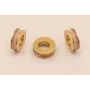 Rueda Acero Inox 316L 6*2mm Color Rosa Palo / Cuentas Metálicas de Acero Inoxidable