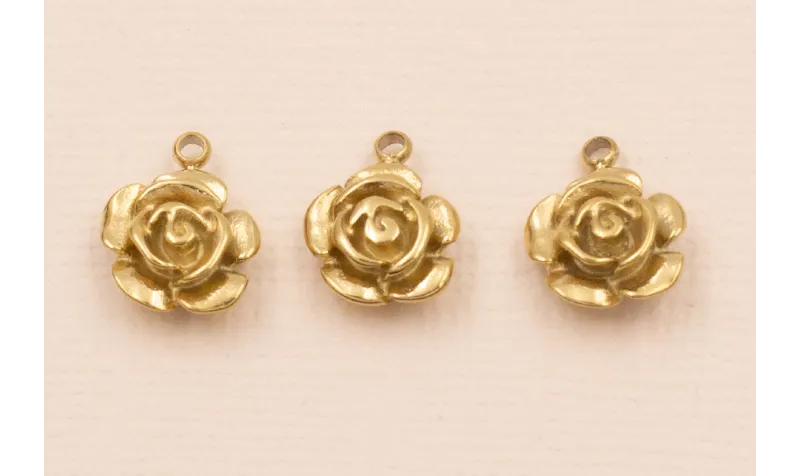 Colgante Acero Inox 316L  Rosa 10mm diametro