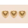 Colgante Corazón rejilla 17*18mm Acero Inox 316 L / Cuentas Metálicas de Acero Inoxidable