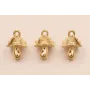 Colgante Seta 12*12mm Acero Inox. 316 L Oro / Cuentas Metálicas de Acero Inoxidable