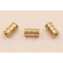 Tubo pasante 12*4mm con estrias Acero Inox 316 L / Cuentas Metálicas de Acero Inoxidable