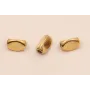 Tubo Triangular Pasante 7*4mm Acero Inox 316 L Oro / Cuentas Metálicas de Acero Inoxidable