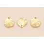 Hoja redondeada 8mm diámetro Oro Mate / Cuentas Metálicas de Latón / Zamak