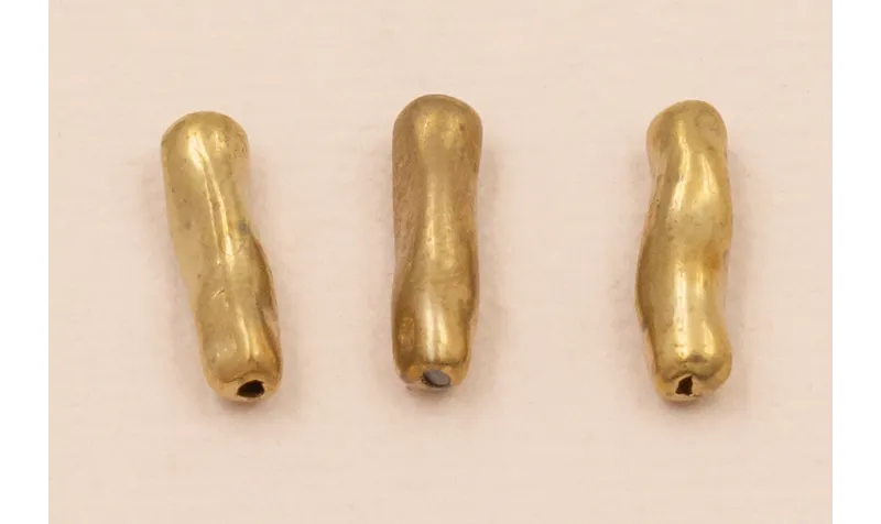 Tallo Coral 12*3mm Latón Pulido / Cuentas Metálicas de Latón / Zamak