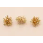 Colgante Flor 20*18mm Oro con Brillos / Cuentas Metálicas de Latón / Zamak