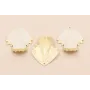 Colgante Hoja 30*25mm Oro Mate Blanco Mate / Cuentas Metálicas de Latón / Zamak